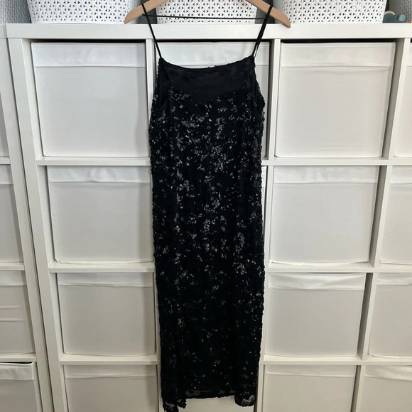 Rag & Bone Joelene Midi Dress Black Sequin - Picture 7 of 7